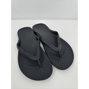 Archies Arch Support Flip Flops Mens US 11 Womens US 10 Black  Orthotic Sand